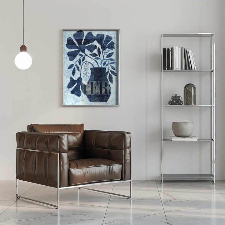 Indigo Blue Still Life - Stretched Canvas, Poster or Fine Art Print - I Heart Wall Art - Poster Print, Canvas Print or Framed Art Print