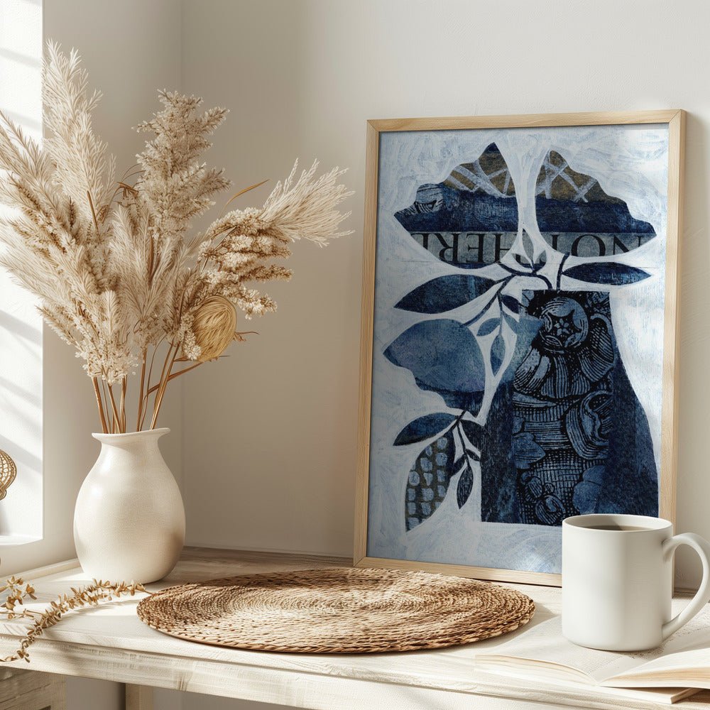 Indigo Blue Tulips - Stretched Canvas, Poster or Fine Art Print - I Heart Wall Art - Poster Print, Canvas Print or Framed Art Print
