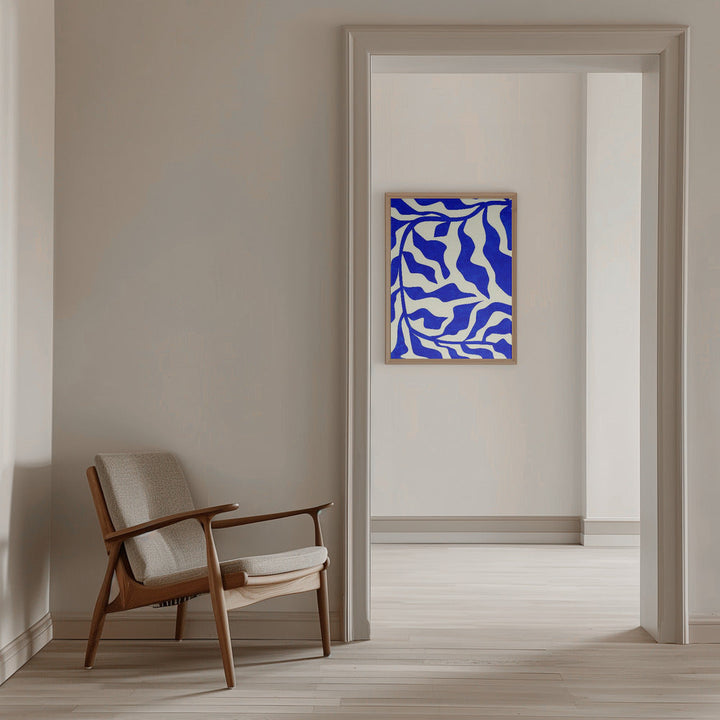 Indigo Elegance - Stretched Canvas, Poster or Fine Art Print I Heart Wall Art