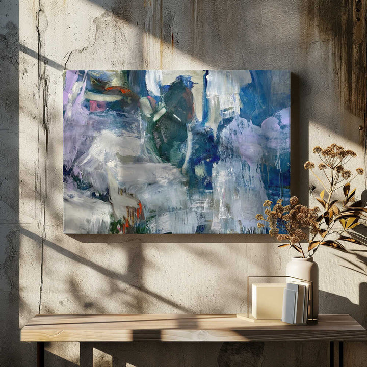 Indigo Lavender Flow - Stretched Canvas Poster or Fine Art Print