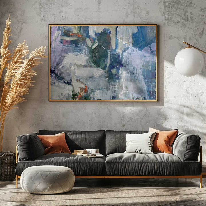 Indigo Lavender Flow - Stretched Canvas Poster or Fine Art Print