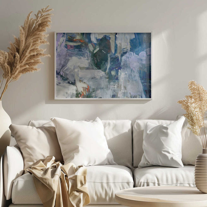 Indigo Lavender Flow - Stretched Canvas Poster or Fine Art Print