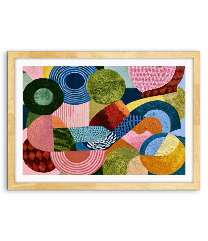 xxxx by IHeartStudio - Colourful Geometric Canvas Print