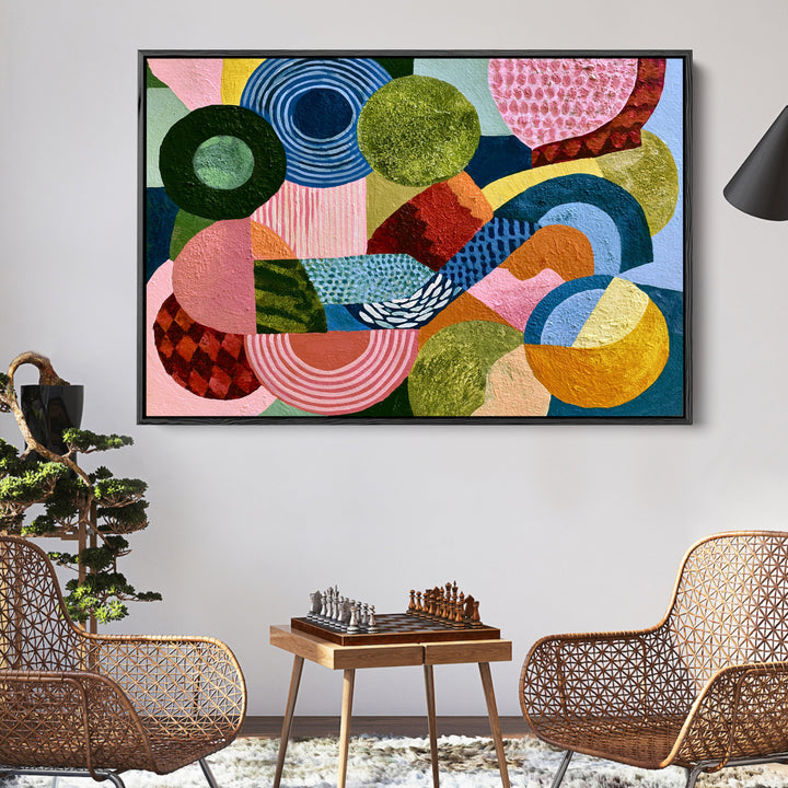xxxx by IHeartStudio - Colourful Geometric Canvas Print