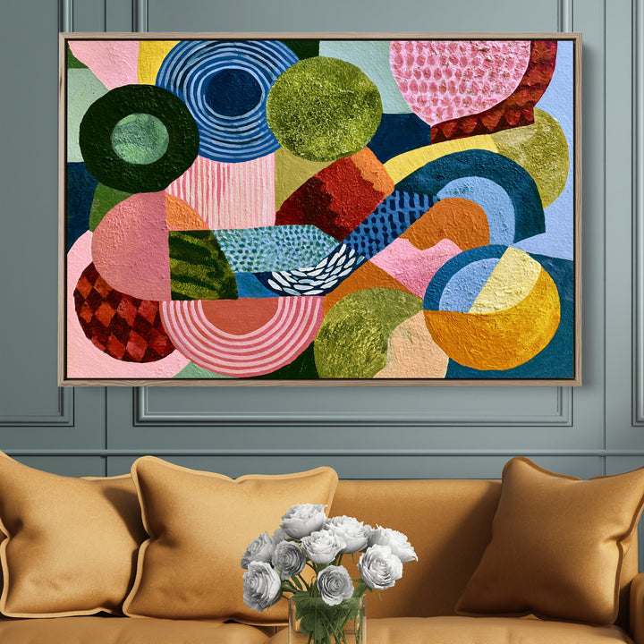 xxxx by IHeartStudio - Colourful Geometric Canvas Print