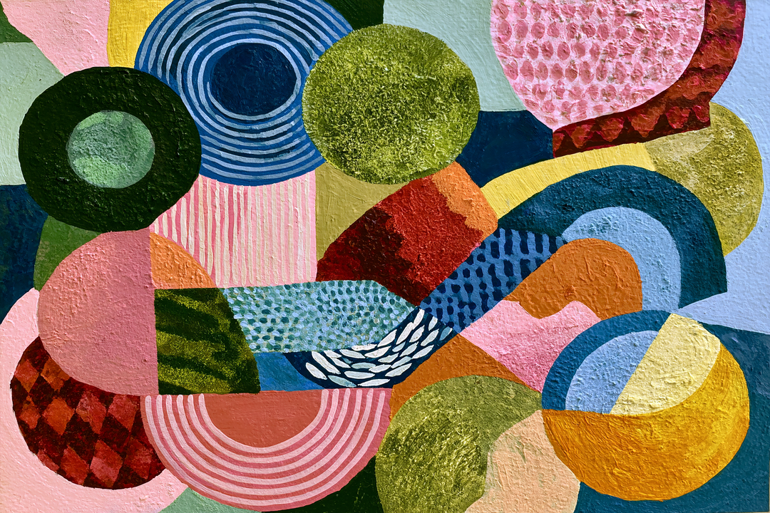 xxxx by IHeartStudio - Colourful Geometric Canvas Print