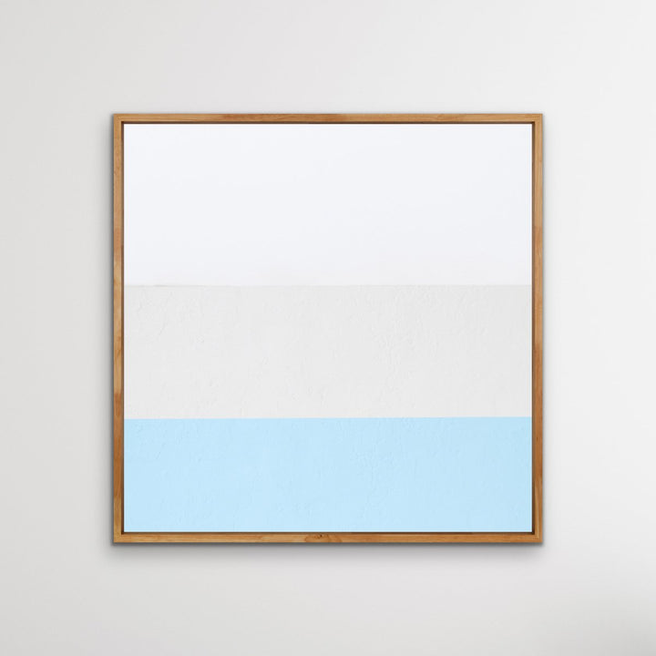 Into The Blue Sky - Square Abstract Blue Grey Geometric Wall Art Canvas Print - I Heart Wall Art