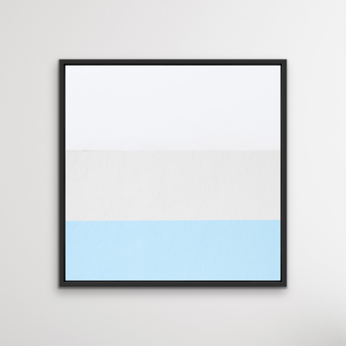Into The Blue Sky - Square Abstract Blue Grey Geometric Wall Art Canvas Print - I Heart Wall Art