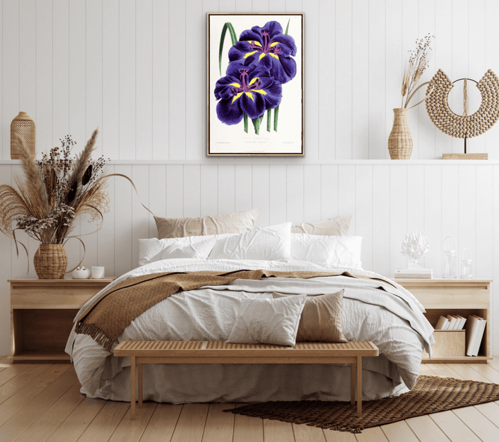Iris from The Floral Magazine (1861 - 1881) by Worthington G. Smith, John N. Fitch and Walter H. Fitch - Botanical Illustration Stretched Canvas or Wall Art Print - I Heart Wall Art - Poster Print, Canvas Print or Framed Art Print