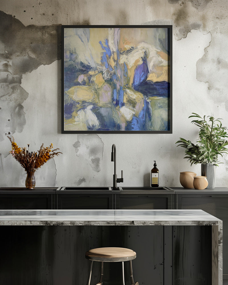 Irises - Square Stretched Canvas, Poster or Fine Art Print I Heart Wall Art