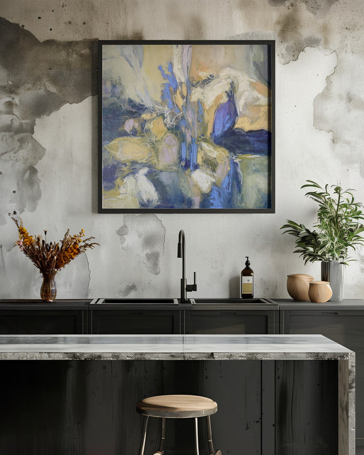 Irises - Square Stretched Canvas, Poster or Fine Art Print I Heart Wall Art