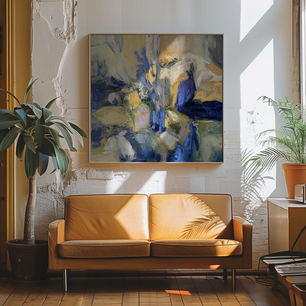 Irises - Square Stretched Canvas, Poster or Fine Art Print I Heart Wall Art