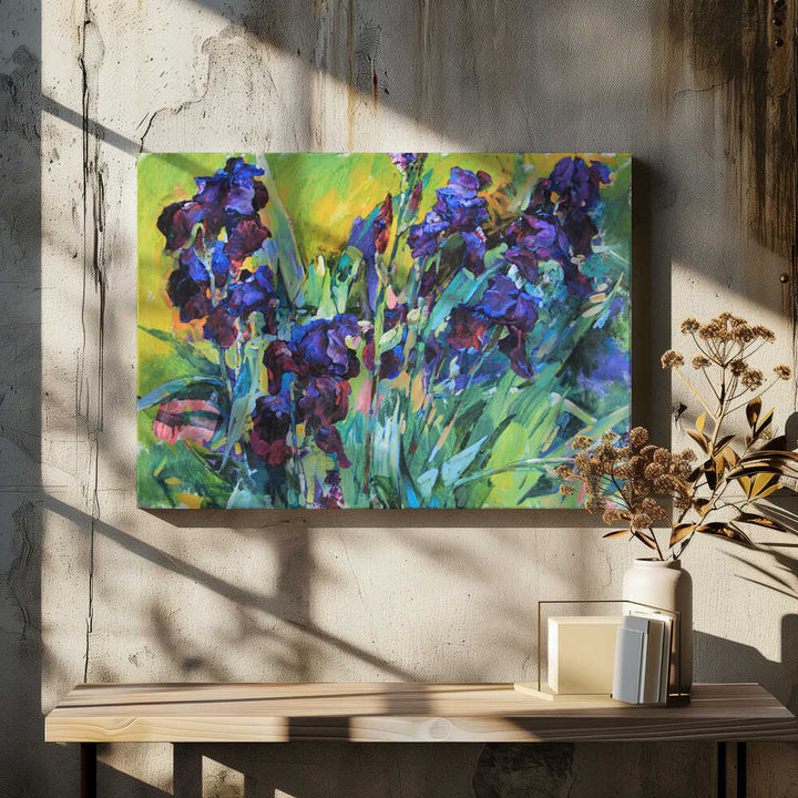 Irises - Stretched Canvas, Poster or Fine Art Print - I Heart Wall Art - Poster Print, Canvas Print or Framed Art Print