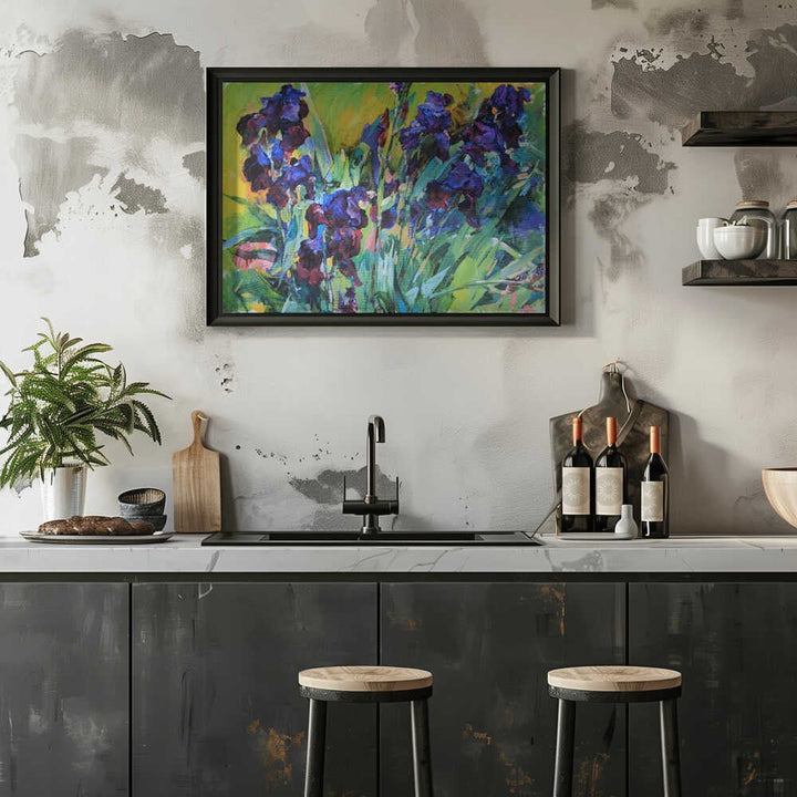 Irises - Stretched Canvas, Poster or Fine Art Print - I Heart Wall Art - Poster Print, Canvas Print or Framed Art Print