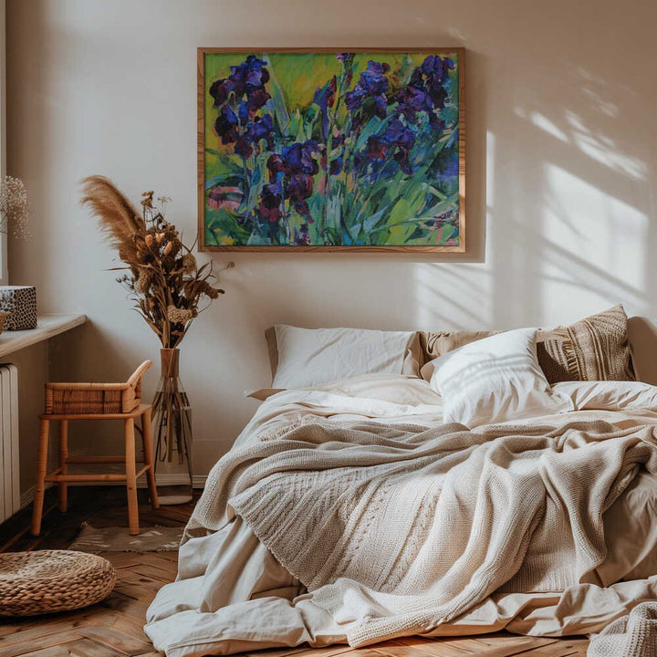 Irises - Stretched Canvas, Poster or Fine Art Print - I Heart Wall Art - Poster Print, Canvas Print or Framed Art Print