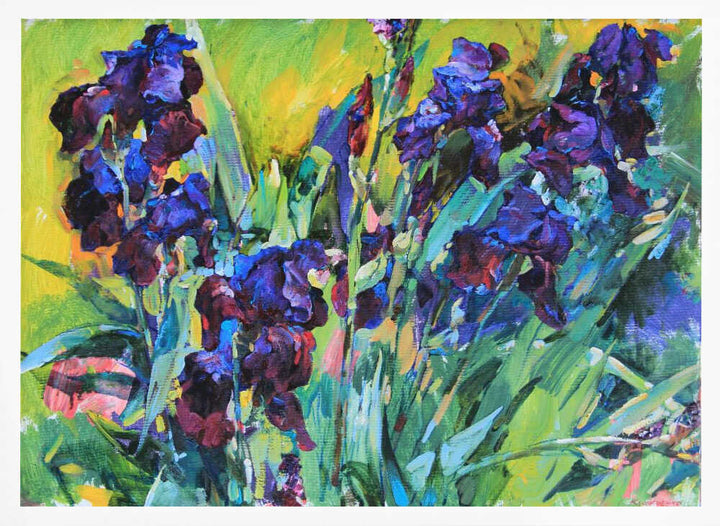 Irises - Stretched Canvas, Poster or Fine Art Print - I Heart Wall Art - Poster Print, Canvas Print or Framed Art Print