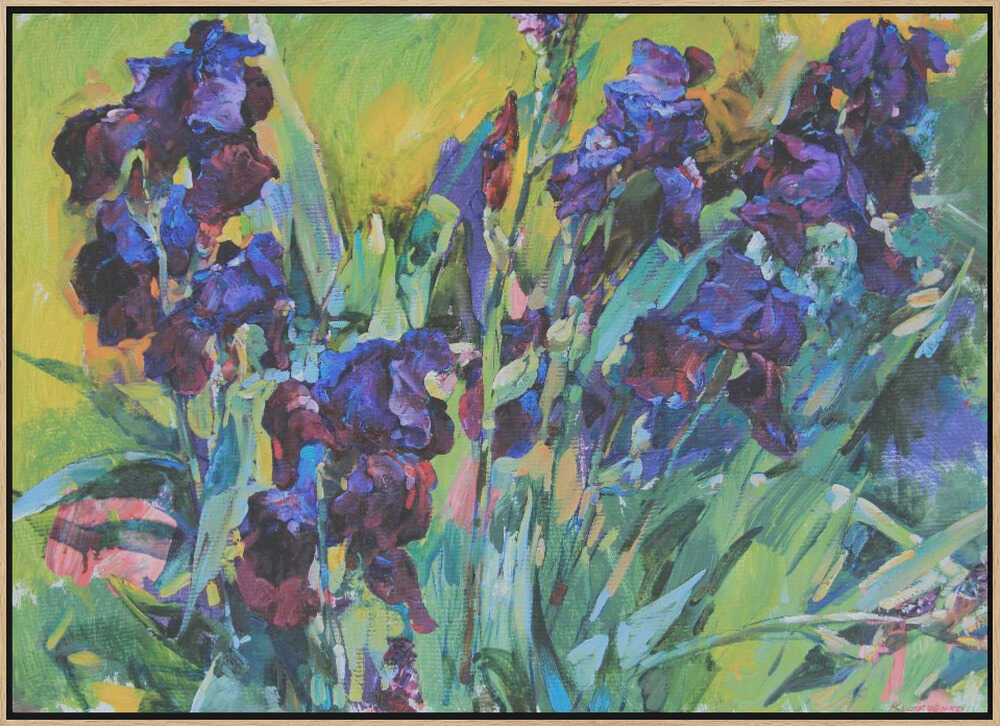 Irises - Stretched Canvas, Poster or Fine Art Print - I Heart Wall Art - Poster Print, Canvas Print or Framed Art Print