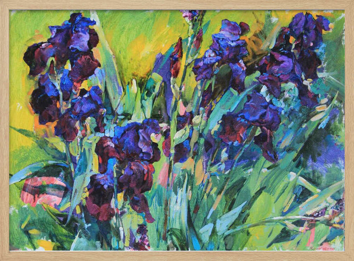 Irises - Stretched Canvas, Poster or Fine Art Print - I Heart Wall Art - Poster Print, Canvas Print or Framed Art Print
