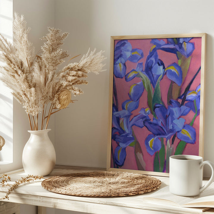 Irises - Stretched Canvas, Poster or Fine Art Print I Heart Wall Art