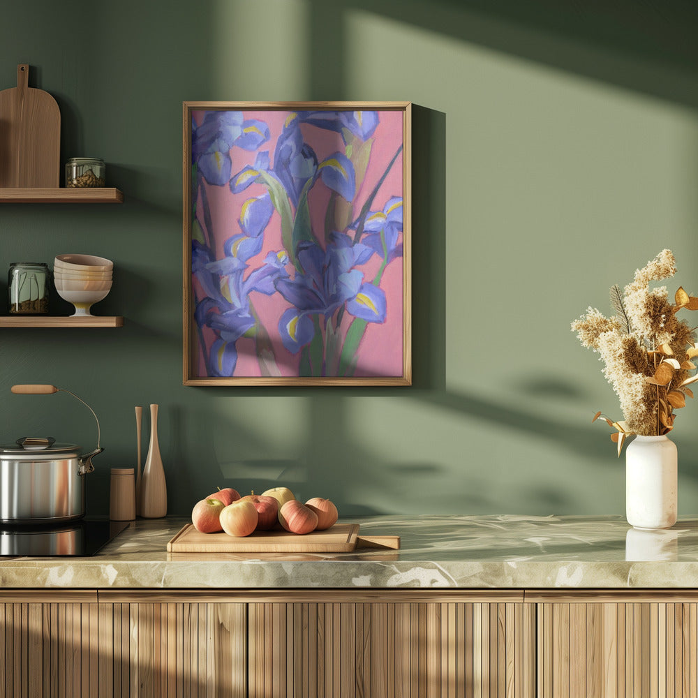 Irises - Stretched Canvas, Poster or Fine Art Print I Heart Wall Art