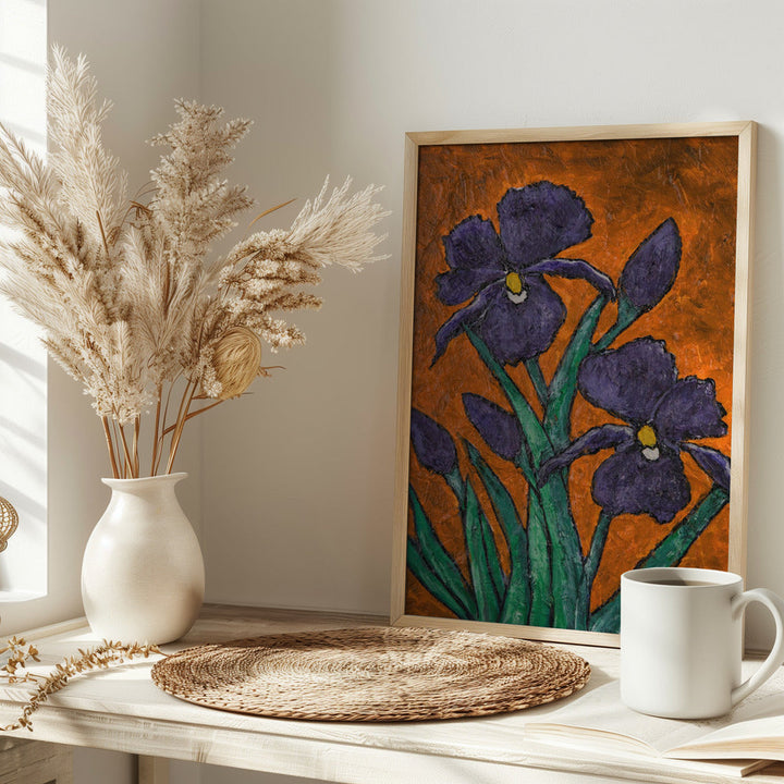 Irises - Stretched Canvas, Poster or Fine Art Print I Heart Wall Art