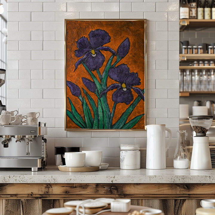 Irises - Stretched Canvas, Poster or Fine Art Print I Heart Wall Art