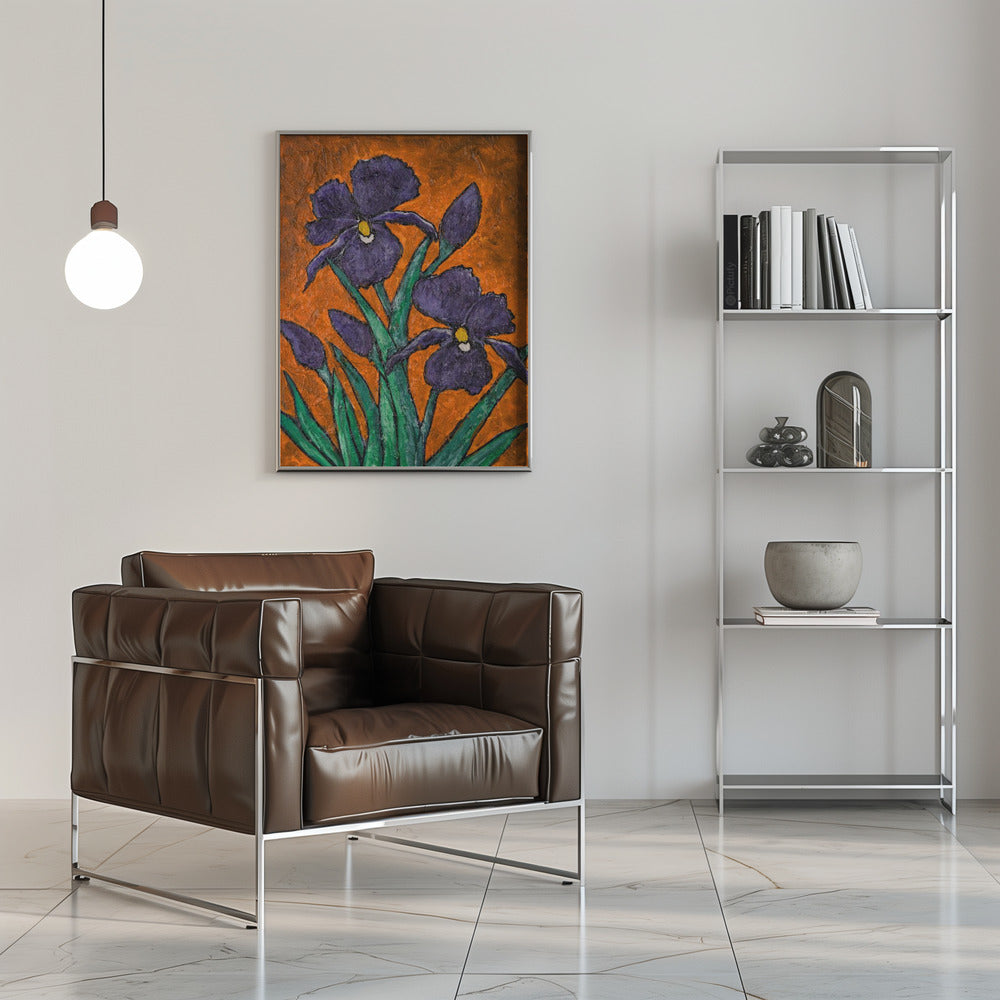 Irises - Stretched Canvas, Poster or Fine Art Print I Heart Wall Art