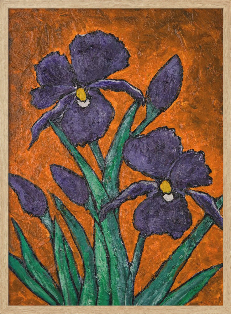 Irises - Stretched Canvas, Poster or Fine Art Print I Heart Wall Art