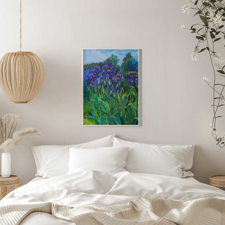 Irises - Stretched Canvas, Poster or Fine Art Print - I Heart Wall Art - Poster Print, Canvas Print or Framed Art Print