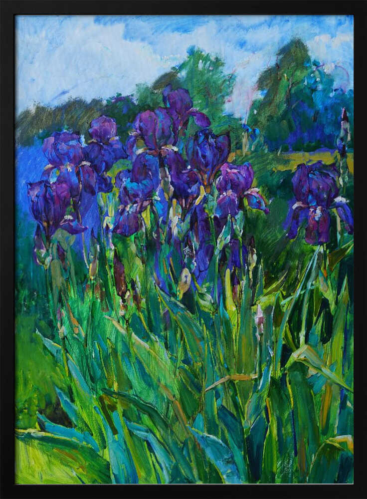 Irises - Stretched Canvas, Poster or Fine Art Print - I Heart Wall Art - Poster Print, Canvas Print or Framed Art Print