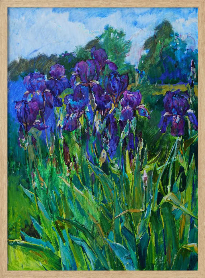 Irises - Stretched Canvas, Poster or Fine Art Print - I Heart Wall Art - Poster Print, Canvas Print or Framed Art Print