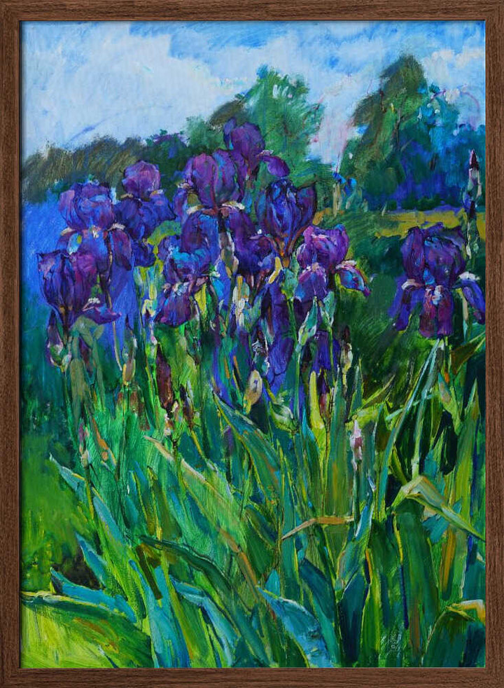 Irises - Stretched Canvas, Poster or Fine Art Print - I Heart Wall Art - Poster Print, Canvas Print or Framed Art Print
