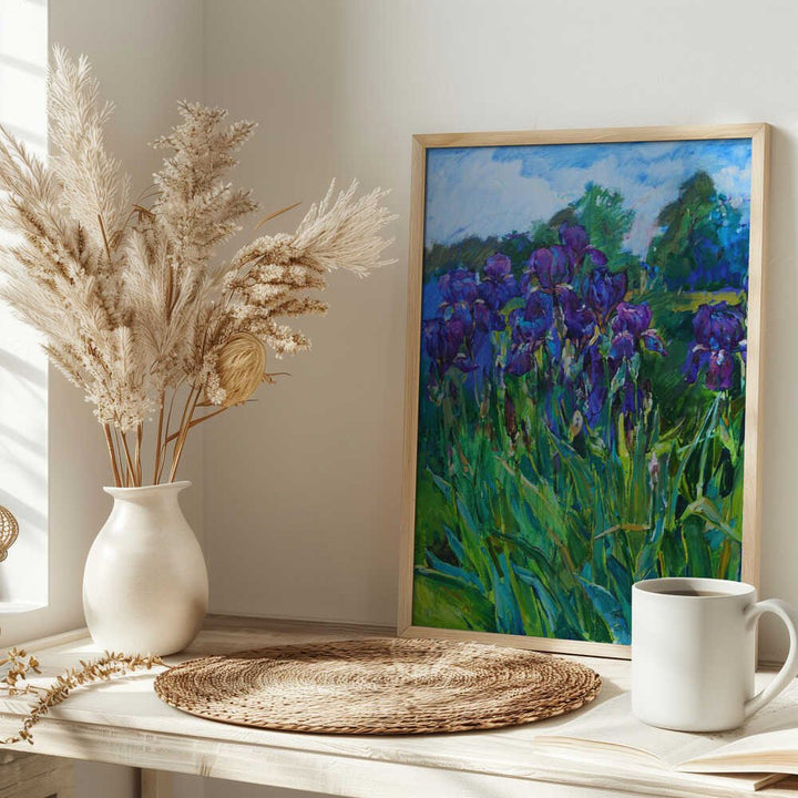 Irises - Stretched Canvas, Poster or Fine Art Print - I Heart Wall Art - Poster Print, Canvas Print or Framed Art Print