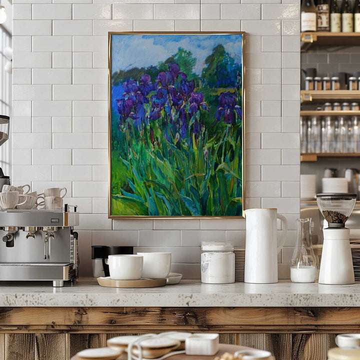 Irises - Stretched Canvas, Poster or Fine Art Print - I Heart Wall Art - Poster Print, Canvas Print or Framed Art Print
