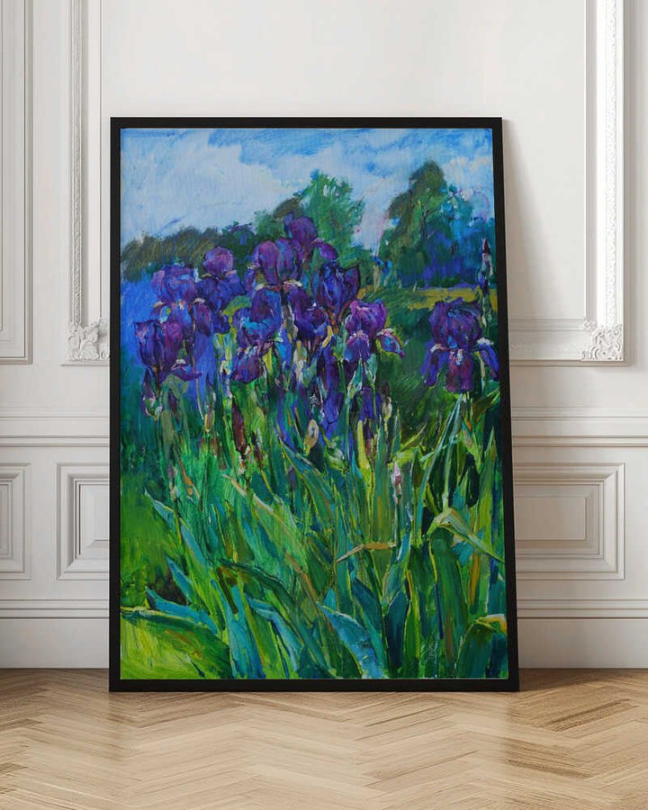 Irises - Stretched Canvas, Poster or Fine Art Print - I Heart Wall Art - Poster Print, Canvas Print or Framed Art Print