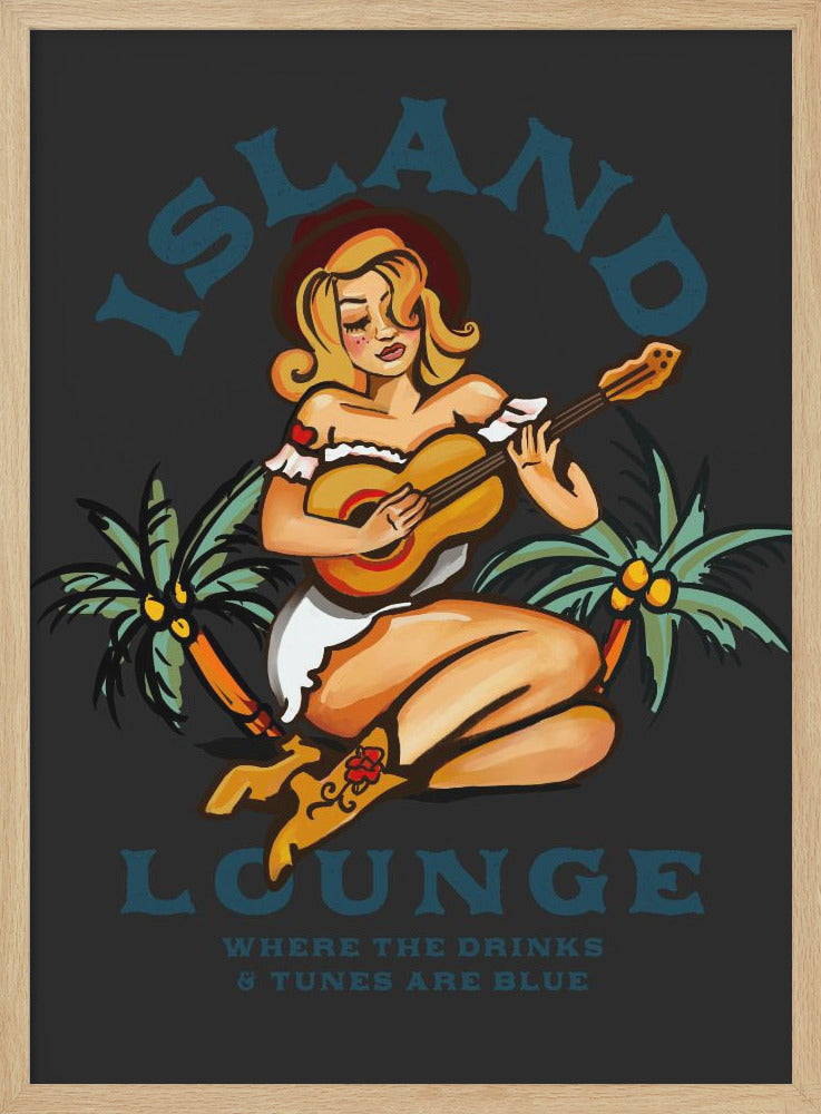 Island Lounge.png - Stretched Canvas, Poster or Fine Art Print I Heart Wall Art