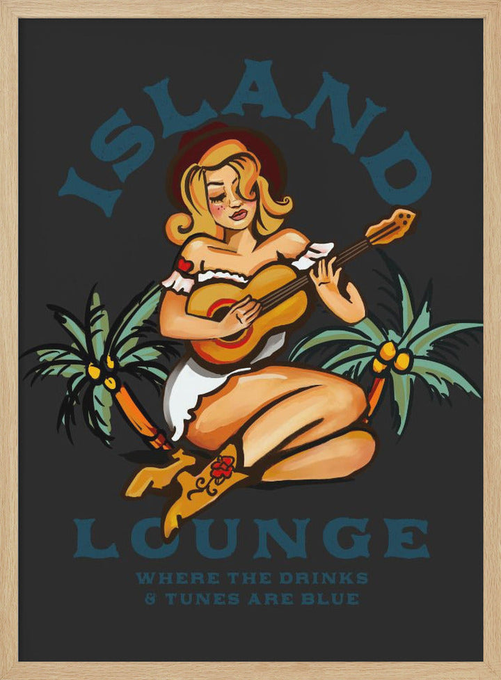 Island Lounge.png - Stretched Canvas, Poster or Fine Art Print I Heart Wall Art