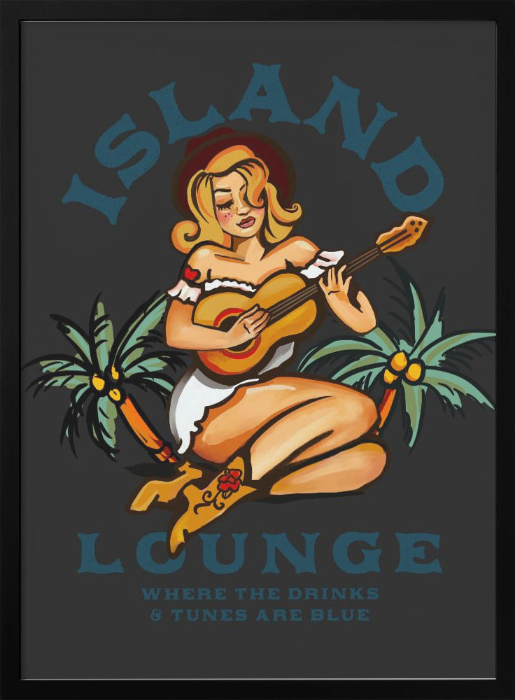 Island Lounge.png - Stretched Canvas, Poster or Fine Art Print I Heart Wall Art