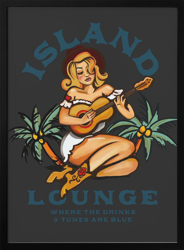 Island Lounge.png - Stretched Canvas, Poster or Fine Art Print I Heart Wall Art