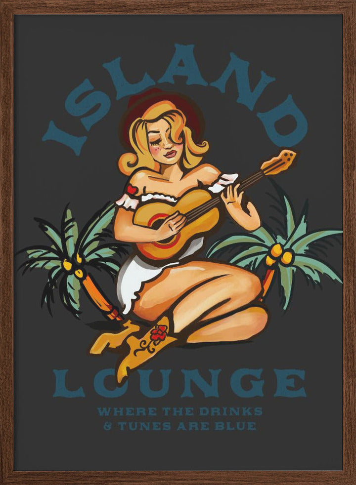 Island Lounge.png - Stretched Canvas, Poster or Fine Art Print I Heart Wall Art
