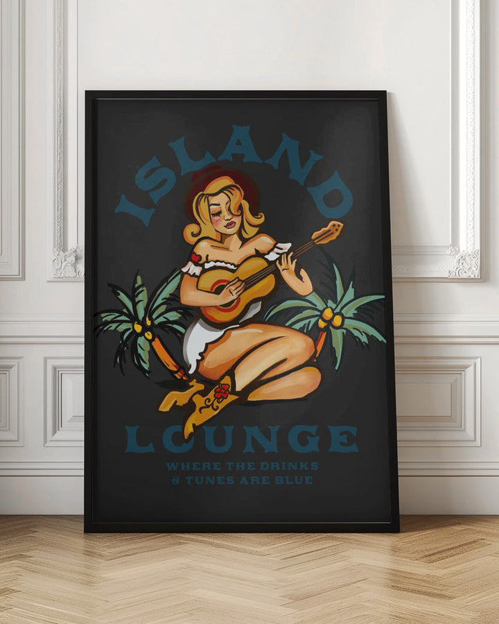 Island Lounge.png - Stretched Canvas, Poster or Fine Art Print I Heart Wall Art