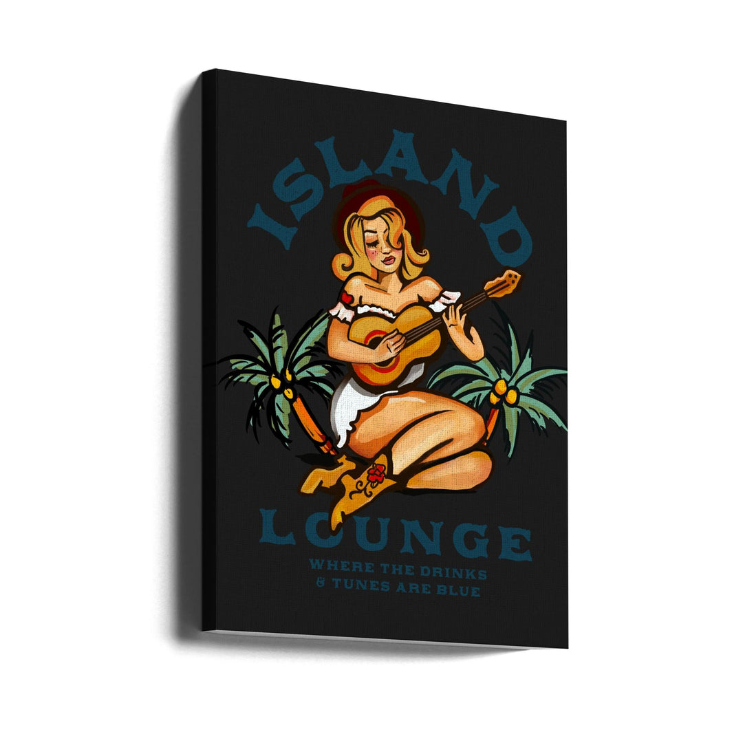 Island Lounge.png - Stretched Canvas, Poster or Fine Art Print I Heart Wall Art