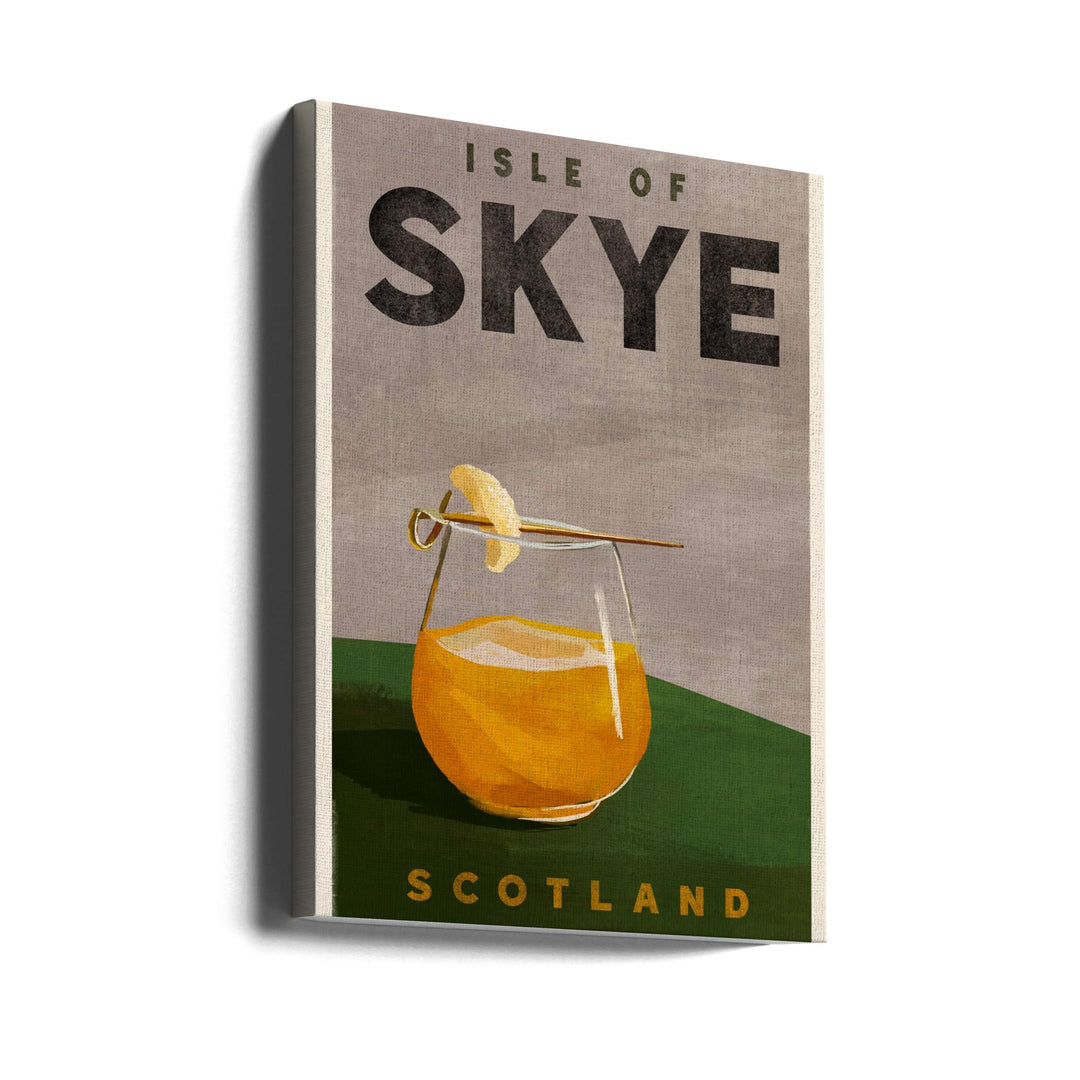 Isle Of Skye Scotland Scotch Cocktail Travel Poster - Stretched Canvas, Poster or Fine Art Print I Heart Wall Art