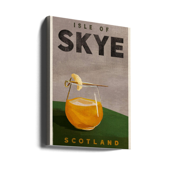 Isle Of Skye Scotland Scotch Cocktail Travel Poster - Stretched Canvas, Poster or Fine Art Print I Heart Wall Art