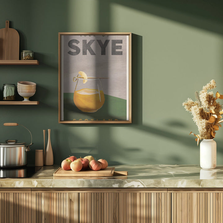 Isle Of Skye Scotland Scotch Cocktail Travel Poster - Stretched Canvas, Poster or Fine Art Print I Heart Wall Art