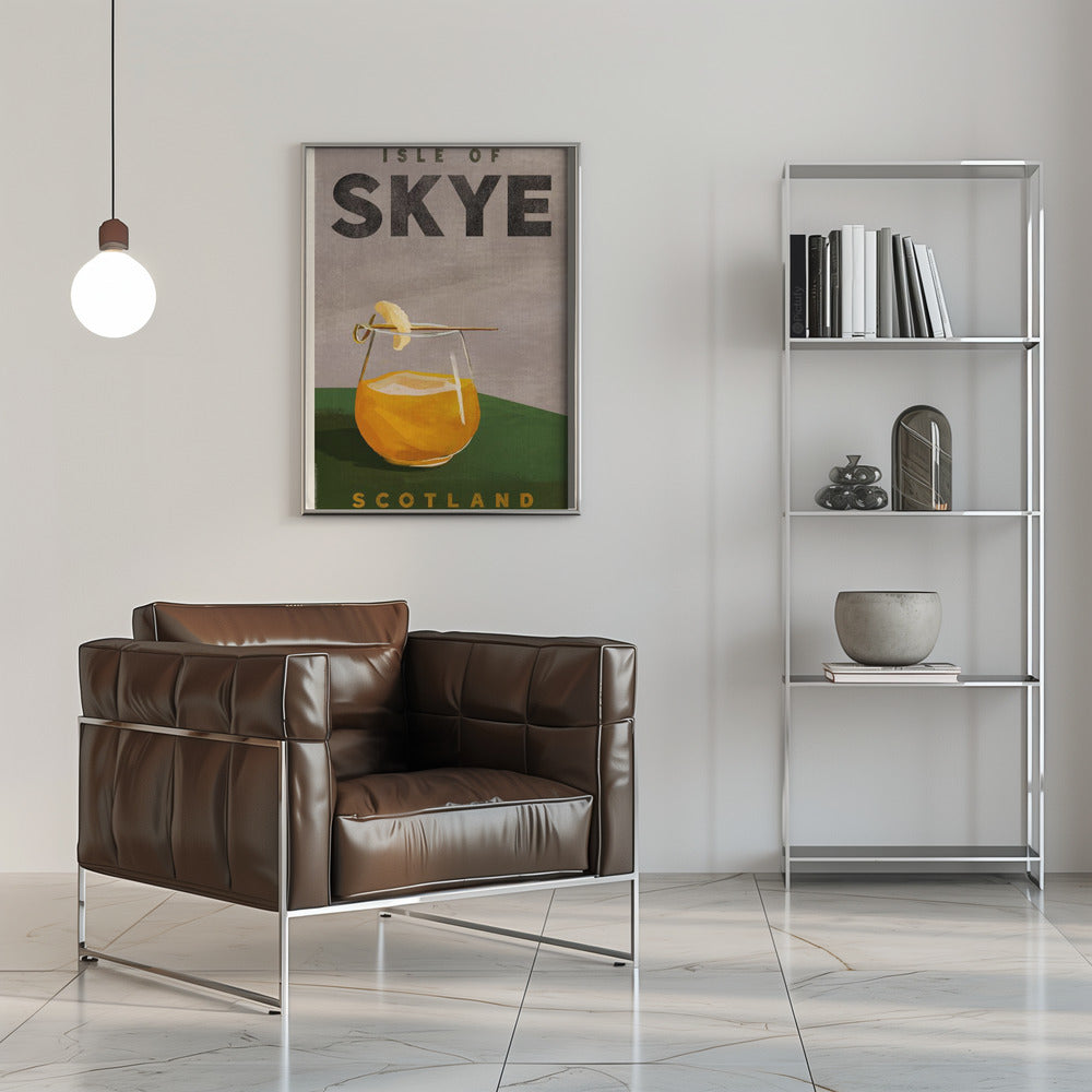Isle Of Skye Scotland Scotch Cocktail Travel Poster - Stretched Canvas, Poster or Fine Art Print I Heart Wall Art