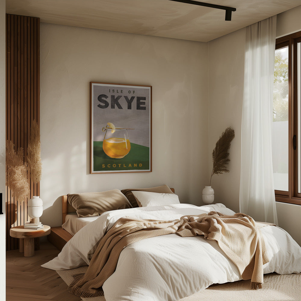 Isle Of Skye Scotland Scotch Cocktail Travel Poster - Stretched Canvas, Poster or Fine Art Print I Heart Wall Art