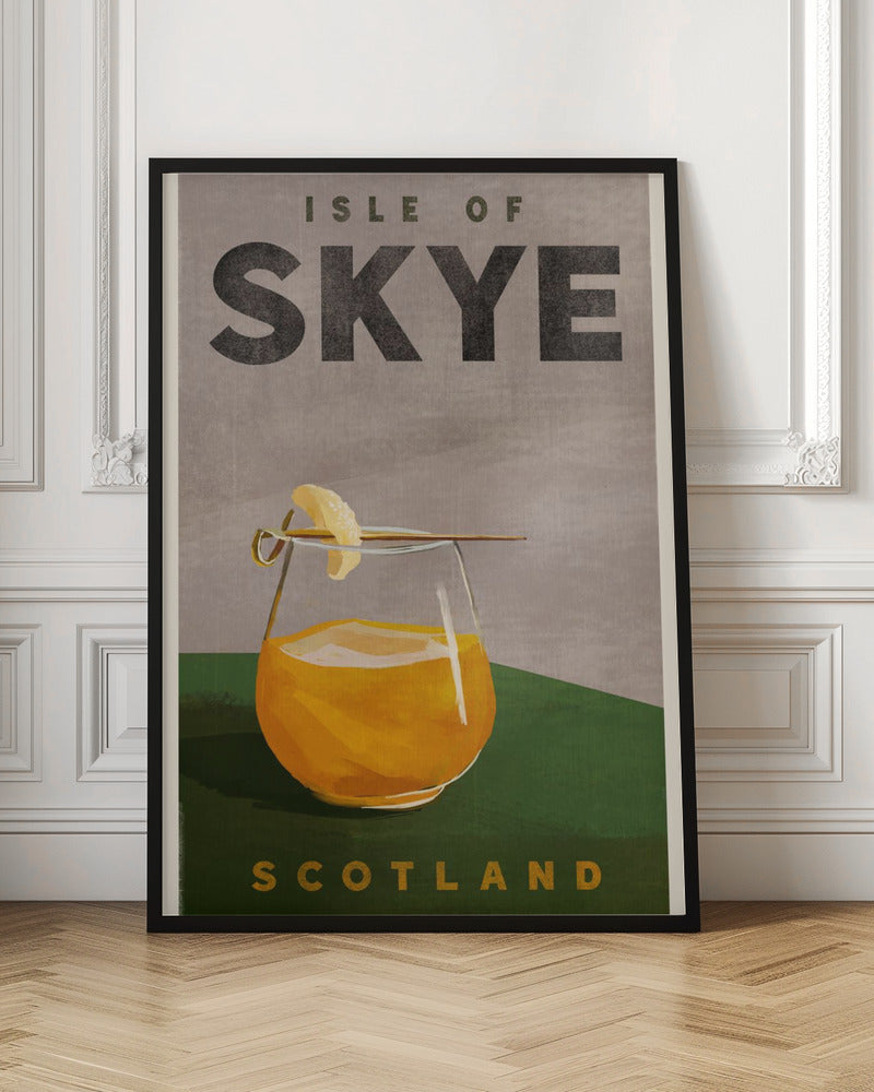 Isle Of Skye Scotland Scotch Cocktail Travel Poster - Stretched Canvas, Poster or Fine Art Print I Heart Wall Art