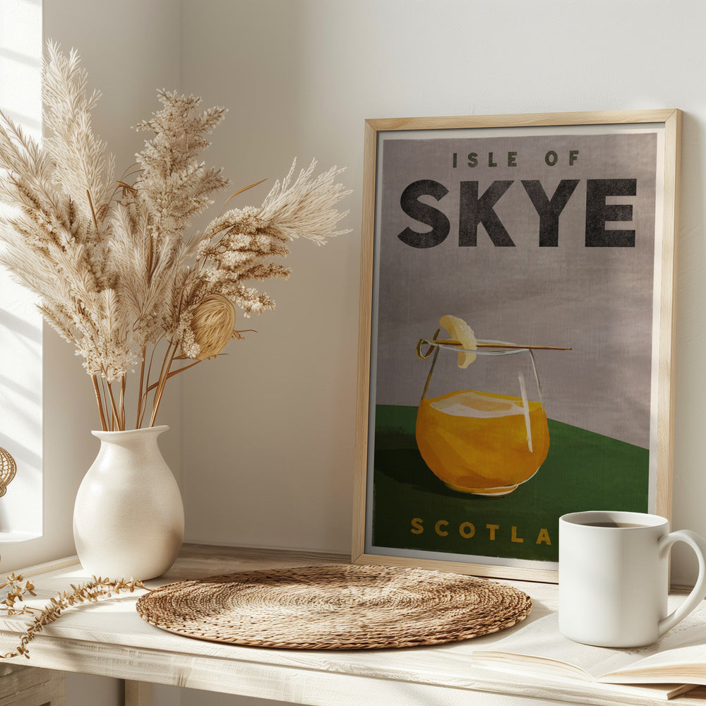 Isle Of Skye Scotland Scotch Cocktail Travel Poster - Stretched Canvas, Poster or Fine Art Print I Heart Wall Art