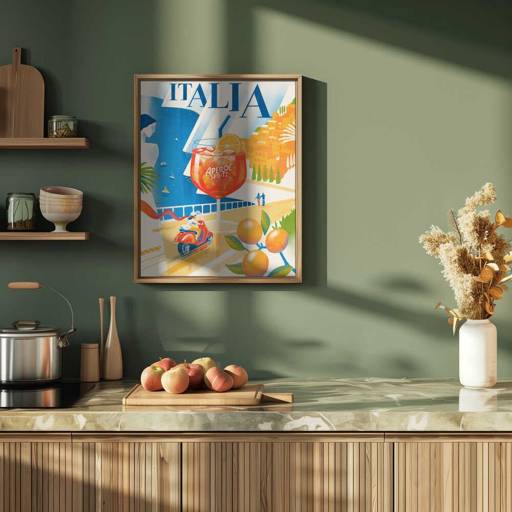 Italia - Stretched Canvas, Poster or Fine Art Print - I Heart Wall Art - Poster Print, Canvas Print or Framed Art Print